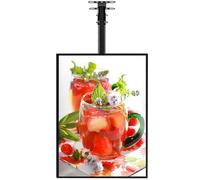 Ultrathin Frame LED Light Box, Menu Board LED Backlit Menu Board for Restaurant Shops Hanging Billboard for Decoration Exhibition Theater Advertisement