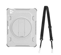 UltraThin Heavy Duty Shockproof Tablet Case with 360° Stand & Adjustable Shoulder Strap for 11in Pro 3rd4th Gen (Gray)