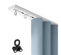 UltraThin HeavyDuty Curtain Tracks Ceiling Mounted Easy Installation 4.5m (14.8ft) Room Divider for Living Room Bedroom Shower White