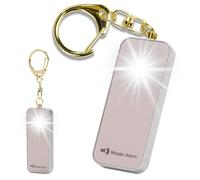 Ultrathin Personal Alarm Rainproof Ultra-Lightweight 23 g Bulky-Free Keychain Siren for Women, Students Safety. SOS Emergency 130db Hiking Alert Strobe Light. Replaceable Battery. Rose Gold