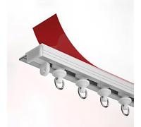 UltraThin SelfAdhesive Aluminum Ceiling Curtain T 0.7m6.0m Soundproof Room Divider with Rollers White 230cm (2x115cm) Ideal for Privacy & ce Management
