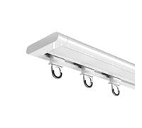 UltraThin Silent Ceiling Curtain Track Aluminum Alloy Rod for Curtains 90cm/2.9ft Perfect for Office Living Room BedroomEasy Installation White