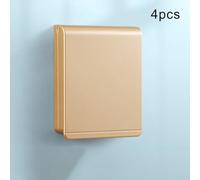 Ultrathin Waterproof Socket Protection Set of Six Perfectly Fits All Standard 86 Type Sockets, Great Outdoor Use (Gold)
