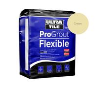 Ultratile Progrout Flexible Waterproof All Purpose Tile Grout 3Kg Cream