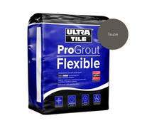 Ultratile Progrout Flexible Waterproof All Purpose Tile Grout 3Kg Taupe