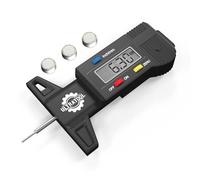 ULTRATOOL Digital Tyre Tread Depth Gauge - Large LCD for Car, Van, Truck & Motorbike - Tyre Wear Tester 0-25.4mm - Includes 4 Batteries (Black)