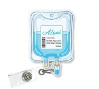 ULTRAVUTT Do Not Approach Until Bag is Empty Badge Reel Retractable ID Holder with Alligator Clip Funny Workplace Accessory