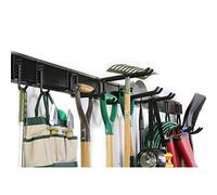 Ultrawall 13 PCS Tool Storage Rack, 64 Inches Adjustable Garage Organization Wall Mounted Storage System with 9 Hooks, Heavy Duty Steel Garden Tool Organizer Wall Holders