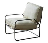 ULTRAWAVE Sofa for Living Room Handmade Metal First-layer Cowhide Iron Sofa Chair Fabric Double-sided Single Sofa Chair Couch