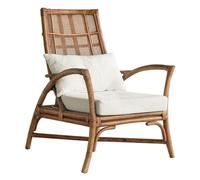 ULTRAWAVE Sofa for Living Room Japanese Retro Sofa Recliner Simple Rattan Single Chair Study Reading Chair Living Room Single Back Chair Couch