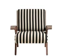 ULTRAWAVE Sofa for Living Room Modern French Retro Single Sofa Chair Home Living Room Study Single Chair Striped Fabric Office Backrest Sofa Couch