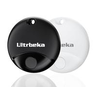 Ultrbeka Tag 2 Pack Air Tracker Work with Apple Find My (iOS only), Item Locator i Tag, Waterproof Mini Trackers for Bags, Luggage, Package, Comes with 2 Keyrings