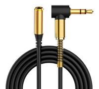 ULTRICS Headphone Extension Cable 2M, 3.5mm Mini Jack Auxiliary Audio Lead, Right Angle Male to Female AUX Earphone Extender Cord Compatible with Smartphone iPad Tablet MP3 Speaker Headset Car Stereo