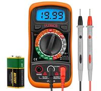 ULTRICS Digital Multimeter, Voltmeter Ammeter Ohmmeter Circuit Checker with Backlight LCD Test Leads, Portable Multi Tester Measures OHM AC DC Voltage Current Resistance Continuity Diodes Transistor