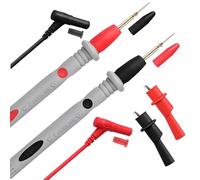 ULTRICS Multimeter Test Leads, PT1005 1000V 10A Multi-meter Test Probes Kit with 2 Crocodile Clips and Nickel-plated Tips, Universal Testing Lead Compatible with Electric Tester/Digital Multimeters