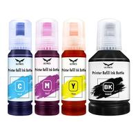 ULTRICS Printer Refill Ink, Universal Bulk Refillable Ink Kit for CISS Systems and Refilling Ink Cartridges Compatible with Epson Canon Brother Dell HP Lexmark Kodak Xerox - BK 140ml, C M Y 70ml Each