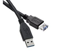ULTRICS USB 3.0 Extension Lead, Type A Male to Female 5Gbps Data Transfer Cord, Fast Charging Extender Cable Compatible with PC Phone Card Reader Keyboard Hard Disk Printer Scanner Camera (Black, 3M)
