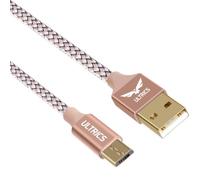 ULTRICS USB to Micro USB Cable 2M, Nylon Braided Micro USB Charging Cable, USB Micro Cable, Micro USB Data Cable, Micro USB Charger Cable for Samsung Galaxy S7 Edge S6 J7 J6 J5 A10, Sony, Huawei, PS4