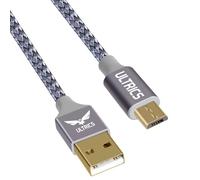 ULTRICS USB to Micro USB Cable 30CM, Nylon Braided Micro USB Charging Cable, USB Micro Cable, Micro USB Data Cable, Micro USB Charger Cable for Samsung Galaxy S7 Edge S6 J7 J6 A10, Sony, Huawei, PS4