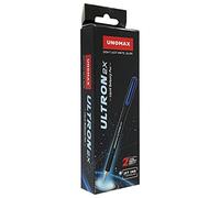 ULTRON 2X Ballpoint Pens, 10 x 0.7mm Fine Point, RED, Comfort Grip, Smudge-Free, Every-Day Writing Pens, 1 x ZOFAX Ball BLACK Pen