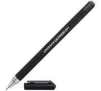 ULTRON 2X Ballpoint Pens, 5 x 0.7mm Fine Point, BLACK, Comfort Grip, Smudge-Free, Every-Day Writing Pens, 1 x ZOFAX Ball BLACK Pen