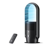 Ultty Bladeless Tower Fan, Bladeless Fan with Air Purifier, Ultra Queit with Remote, Touch, Timer, HEPA Filter, 60cm High 9 Speeds, 3 Modes, CR021 Black