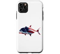 Ulua Fish Giant Trevally USA Flag Patriotic Fisherman Case for iPhone 11 Pro Max