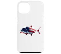 Ulua Fish Giant Trevally USA Flag Patriotic Fisherman Case for iPhone 13