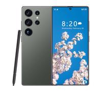 ULUCAN Global Version S26 Ultra Built-in Pen Smartphone, 7.3INCH HD Original Punch Screen, 16GB RAM 1TB ROM, Dual Sim Card Unlocked Mobile Phones, Gravity Sensing, Android 14.0 OS,Green-7.3IN