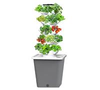 ULUCAN Hydroponics Growing System Vertical Tower Garden System 30-Plants Indoor Smart Garden Kit Gift For Home Gardening Lover,Grey-30 holes