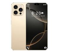 ULUCAN I16 Pro Max Cheap Mobile Phones, Android 14.0 OS, 7.3 Inch HD Display, Dual SIM, Triple Camera, 16GB RAM 1TB ROM, WiFi, Face ID, Fingerprint lock, Cell Phone,Gold-1TB