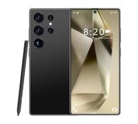 ULUCAN S24 Ultra Built-in Pen Smartphone, 5G Dual SIM Android Mobile Phone, SIM Free Unlocked Cellphones, Global Version 7.3INCH Full Screen, 8000Mah Large Capacity Battery,Black-1TB