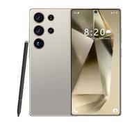 ULUCAN S24 Ultra Built-in Pen Smartphone, 5G Dual SIM Android Mobile Phone, SIM Free Unlocked Cellphones, Global Version 7.3INCH Full Screen, 8000Mah Large Capacity Battery,Desert Gold-1TB