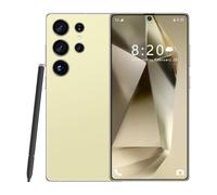 ULUCAN S24 Ultra Built-in Pen Smartphone, 5G Dual SIM Android Mobile Phone, SIM Free Unlocked Cellphones, Global Version 7.3INCH Full Screen, 8000Mah Large Capacity Battery,Gold-1TB