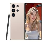 ULUCAN S25 Ultra Built-in Pen, Unlocked Android Smartphone, 16GB RAM 1TB ROM, Punch Screen, 72MP Front Camera, 108MP Rear Camera Camera, Super Fast Charging, Durable Battery,Desert Gold-7.3