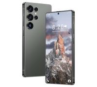 ULUCAN S26 Ultra Built-in Pen Cheap Smartphone, 16GB RAM 1TB ROM Large Capacity Cellphones, 7.3inch Full Screen, 8000Mah Battery High Endurance Mobile Phones for Birthday Gifts,Green-7.3IN