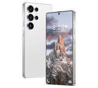 ULUCAN S26 Ultra Built-in Pen Cheap Smartphone, 16GB RAM 1TB ROM Large Capacity Cellphones, 7.3inch Full Screen, 8000Mah Battery High Endurance Mobile Phones for Birthday Gifts,White-7.3IN