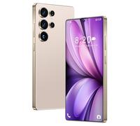 ULUCAN Ultra Thin S26 Ultra Smart Phone, 5G Network Global Version Unlocked Mobile Phones, 7.3INCH HD Punch Screen, Portable Waterproof Outdoor Sports Telefone, 8000Mah,Desert Gold-1TB