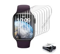 Uluck 6 Pack Screen Protector for Apple Watch Series 6/5/4/SE/SE2 44mm, Easy Installation, Protective Film Locator, Bubble-Free, Waterproof, Oil-Resistant, Scratch-Resistant, HD, Full Coverage