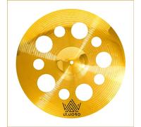 ULUOBO 16 inch Trash Crash Cymbal with Holes, O-zone Cymbal for Practice