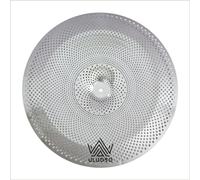 ULUOBO Low Volume China Cymbal, 16 inches Silent Quiet China Cymbal for Practice (Silver)