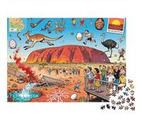 Uluru Ayers Rock Aboriginal Avalanche Wooden Jigsaw Puzzle Waterproof 1000 Piece Puzzles for Adults Gifts Colourful Educational Games
