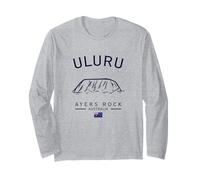 Uluru Ayers Rock Australia Aboriginal Australian Flag Long Sleeve T-Shirt