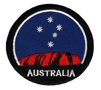 Uluru Ayers Rock Australia Red Mountain Patch for Iron-On or Sew On Clothes Embroidered Iron-On Patch Applique Patch Size 8.0 x 7.4 cm