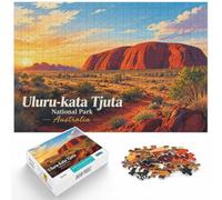 Uluru-Kata Tjuta National Park Australia Jigsaw Puzzle, 1000 Piece | For a useful gift beyond Christmas Day: Adult jigsaw puzzle with 1000 pieces offers a longer activity for the holidays.