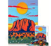 Uluru Sunset Jigsaw Puzzle for Adults 1000 Pieces Mind Exercise Pleasant Leisure Exact Cut Birthday Present (38x26cm)