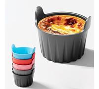 ULVBABI 5 Pcs Air Fryer Egg Poacher, Silicone Egg Poacher Cups for Microwave, Food Grade Egg Boiler and Poacher Pan Set | Versatile Baking Moulds for Poached Eggs, Souffle, Muffins (5 Pack)