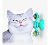 ULVEOL Windmill Cat Spinner Interactive Cat String Toys - Wall Mount Funny Cat's Spinning Toys for Indoor Interior