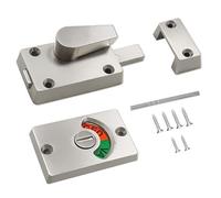 ULWSKY 1Pack Silver Latch Indicator,Bathroom Stall Door Latch,Privacy Partition Lock with Occupancy Indicator for Public Toilet Stall Door