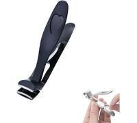 ULXBZQBX Cumuul ClipMaster Pro, Libiyi Clipmaster Pro Nail Clippers, Ergonomic Angled Head, Senior Toenail Clippers, 2024 Upgraded Sherum Thick Nail Clippers for Seniors (Black Set)